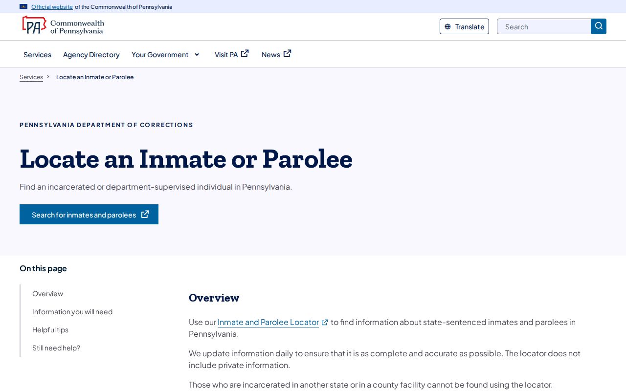 Montgomery County arrest lookup using Pennsylvania inmate locator guidance