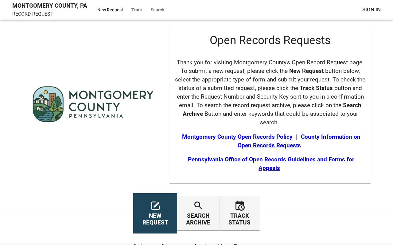 Montgomery County criminal record JustFOIA request portal