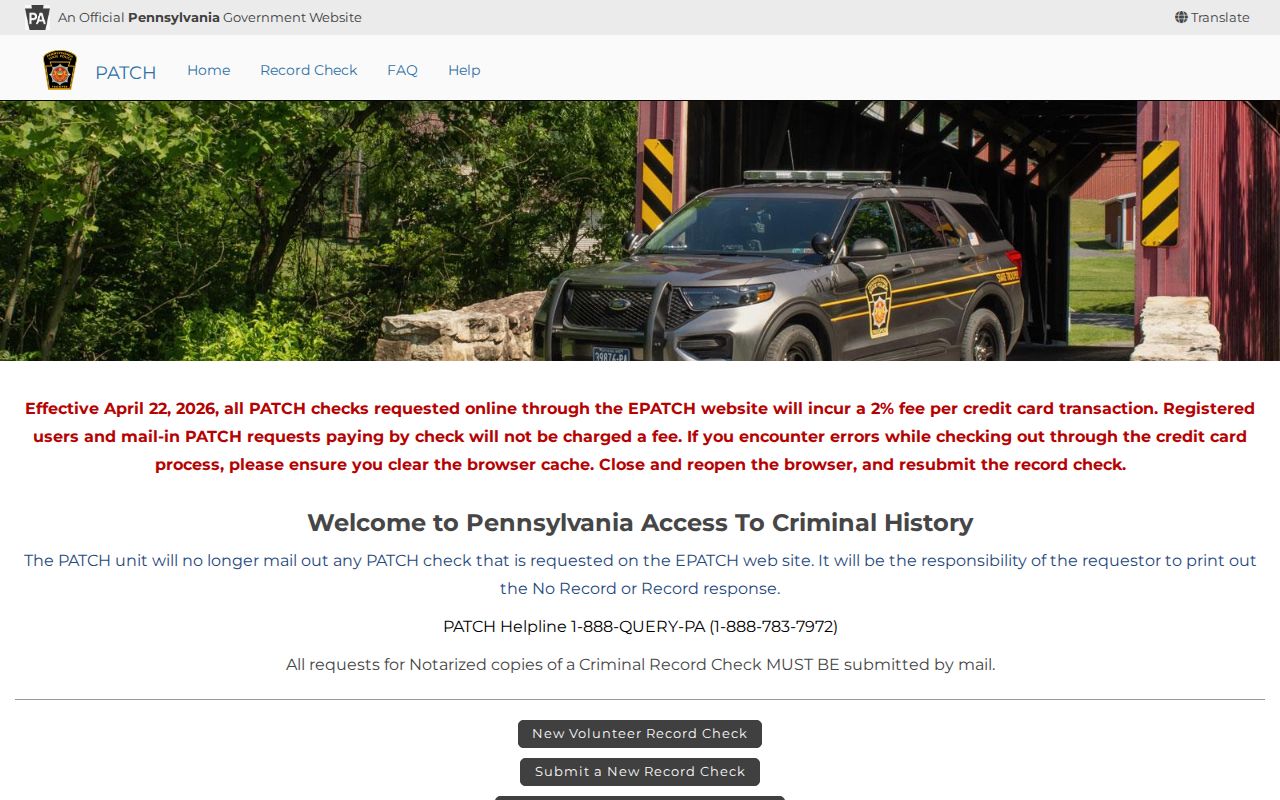 Montgomery County criminal history PATCH portal