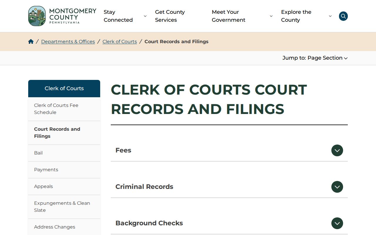 Montgomery County criminal court record filing instructions