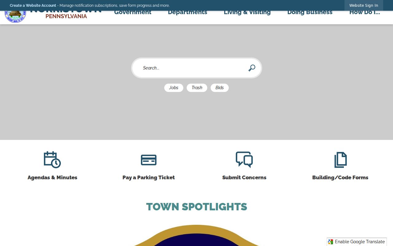 Norristown criminal records municipal website